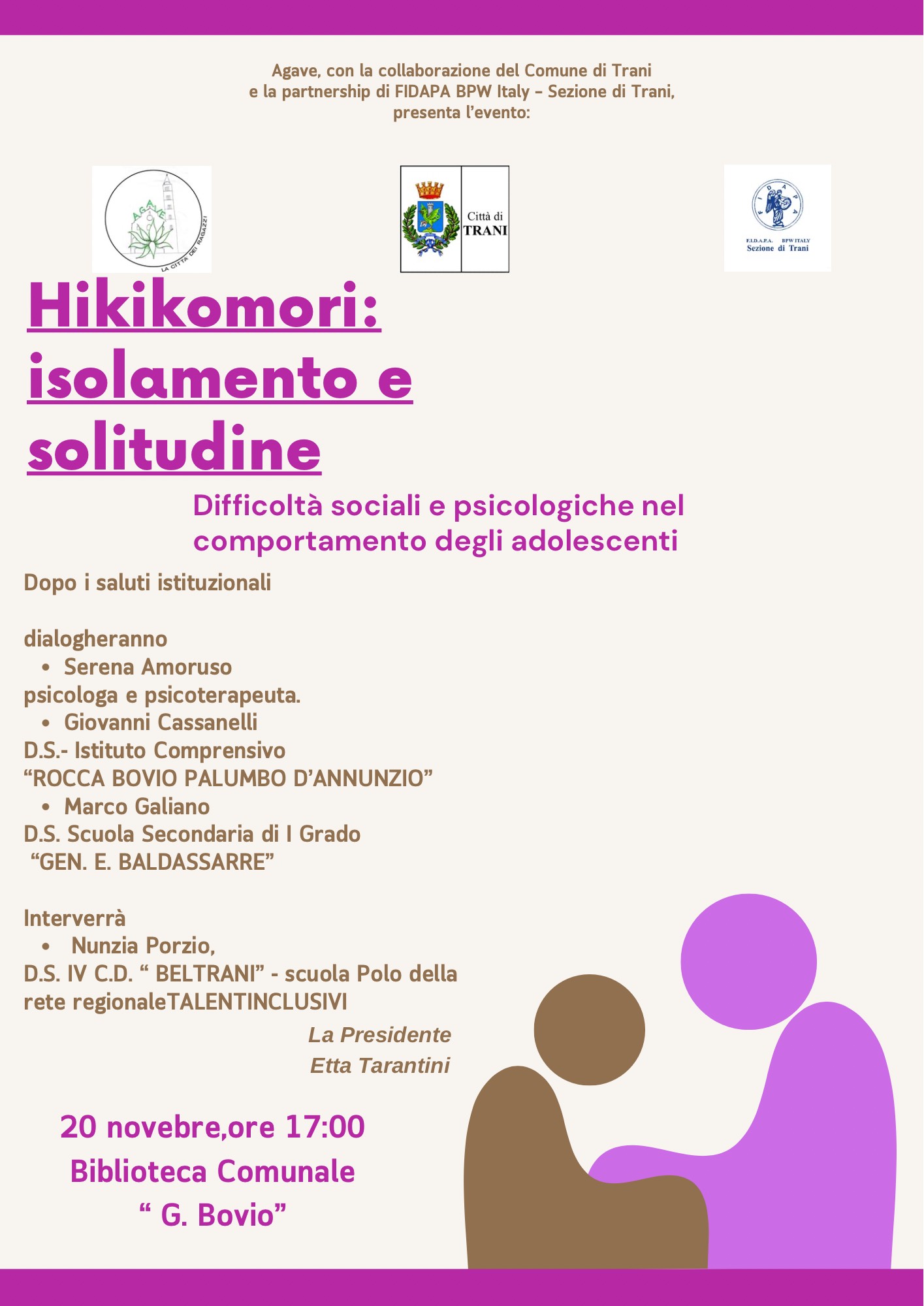 Incontro tematico su HIKIKOMORI: ISOLAMENTO E SOLITUDINE