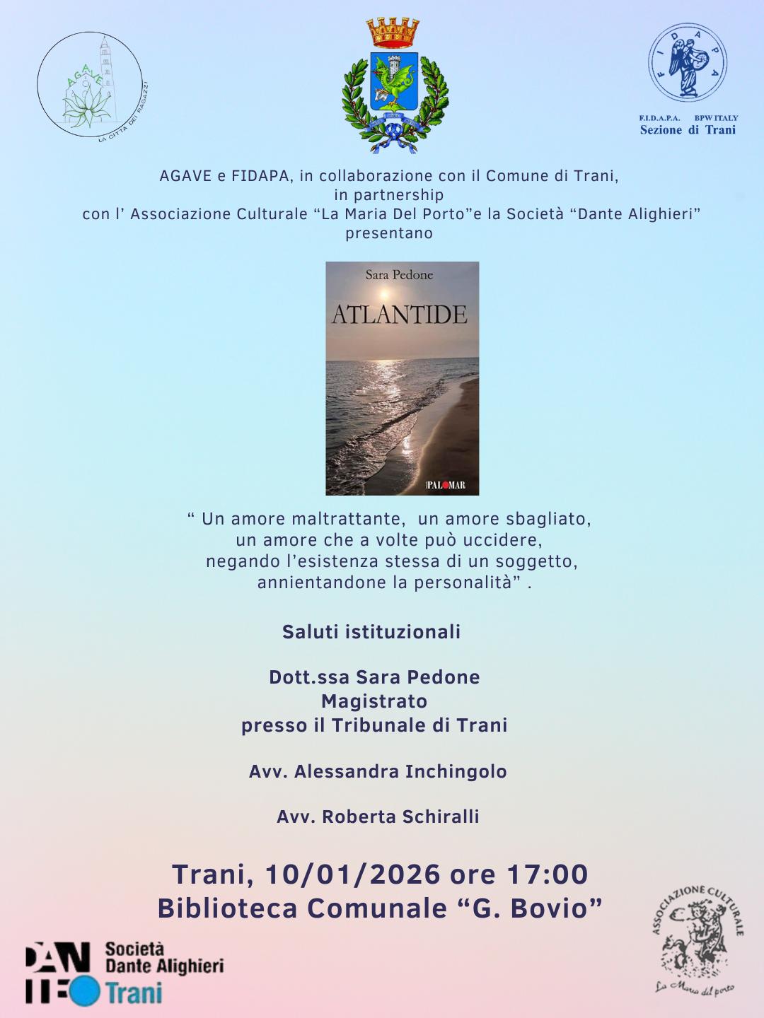 Presentazione del libro ATLANTIDE di Sara Pedone