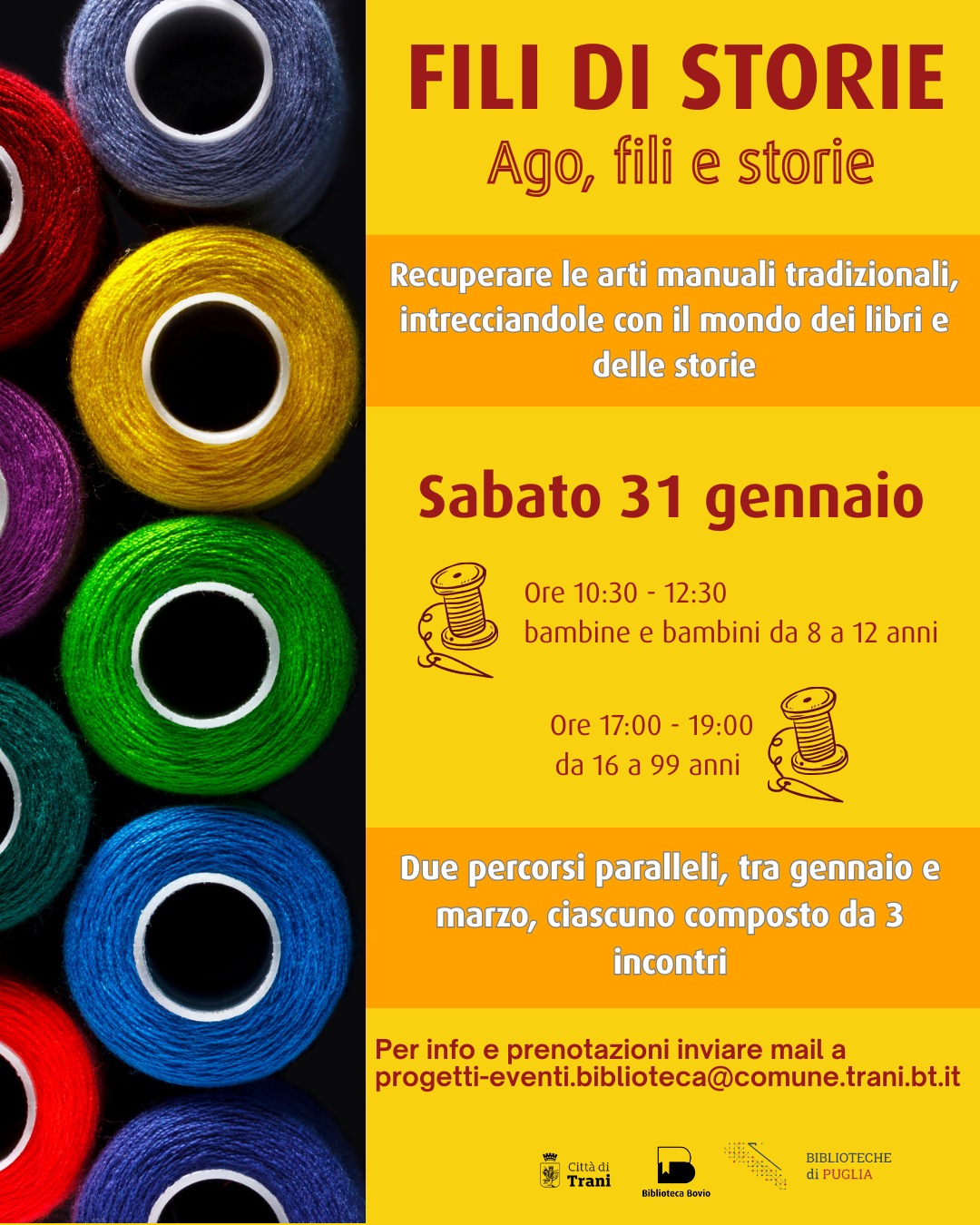 Attivit&agrave; FILI DI STORIE: AGO, FILI E STORIE. SARTORIA, CREATIVIT&Agrave; E ANTICHI MESTIERI IN BIBLIOTECA