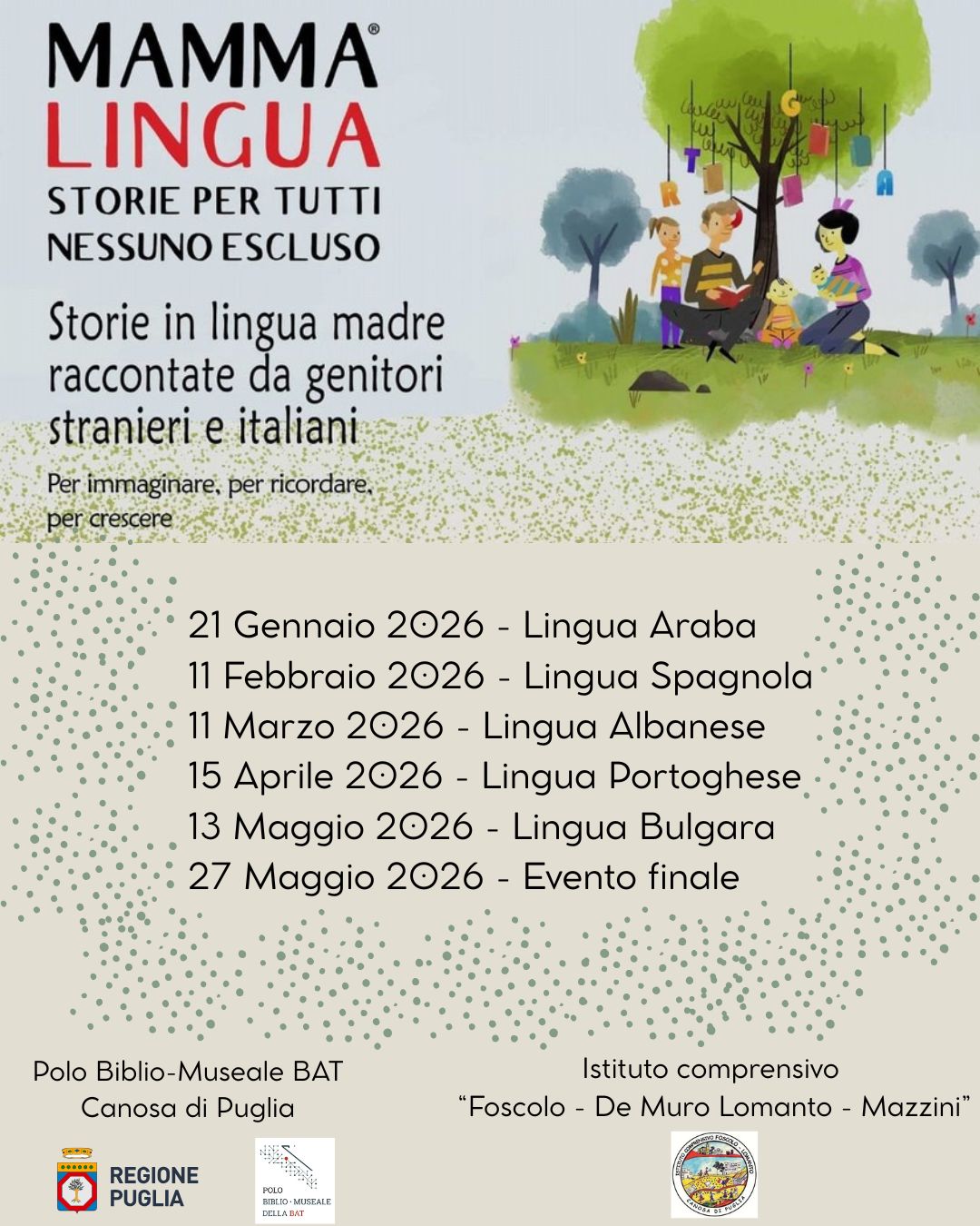 Progetto MAMMA LINGUA STORIE PER TUTTI, NESSUNO ESCLUSO