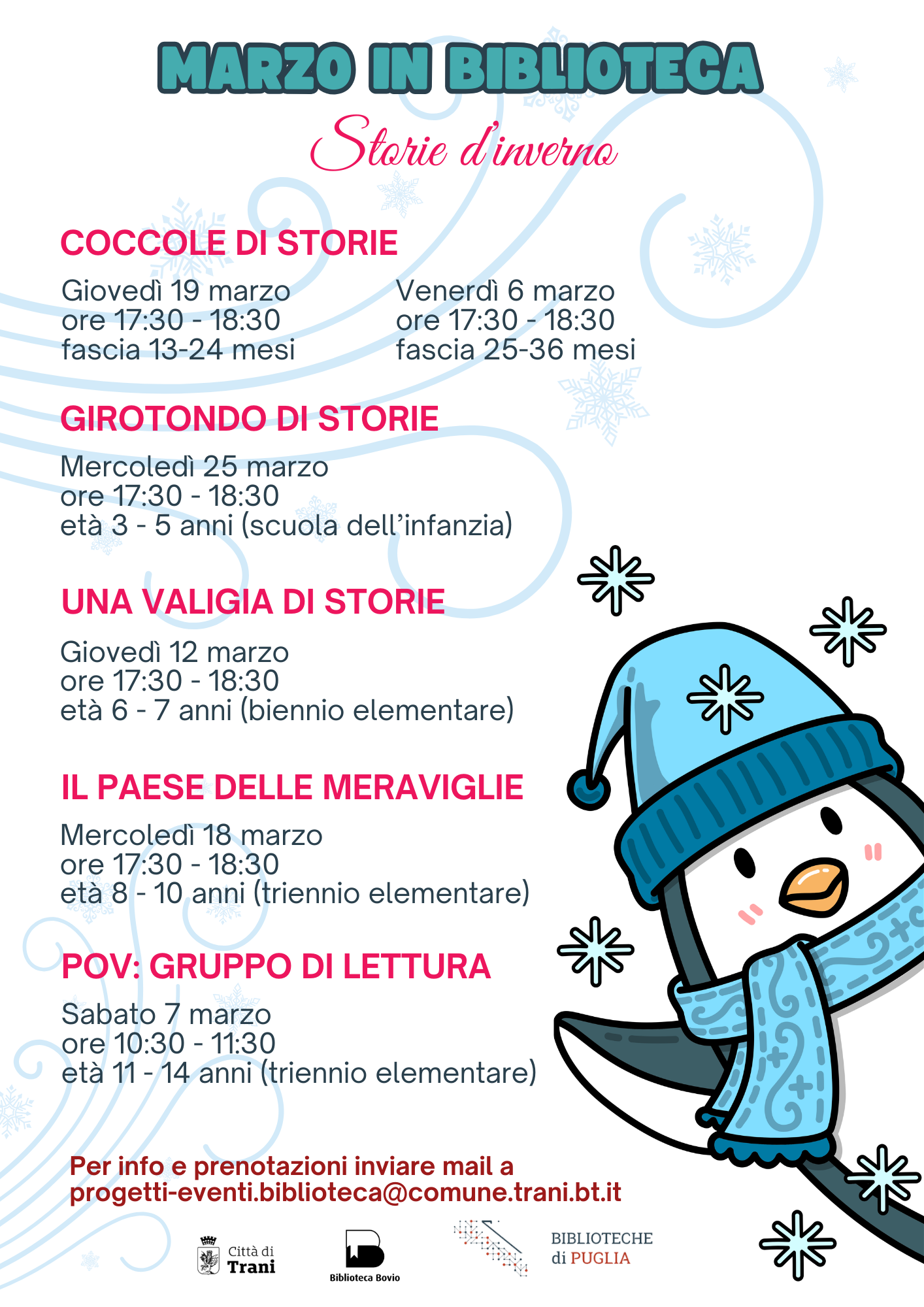 Attivit&agrave; di lettura! Appuntamenti del mese di MARZO