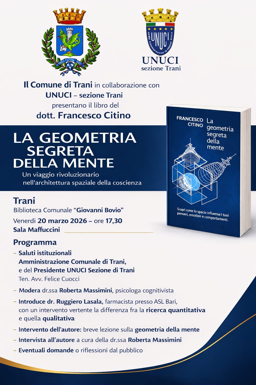 Presentazione del libro LA GEOMETRIA SEGRETA DELLA MENTE di Francesco Citino