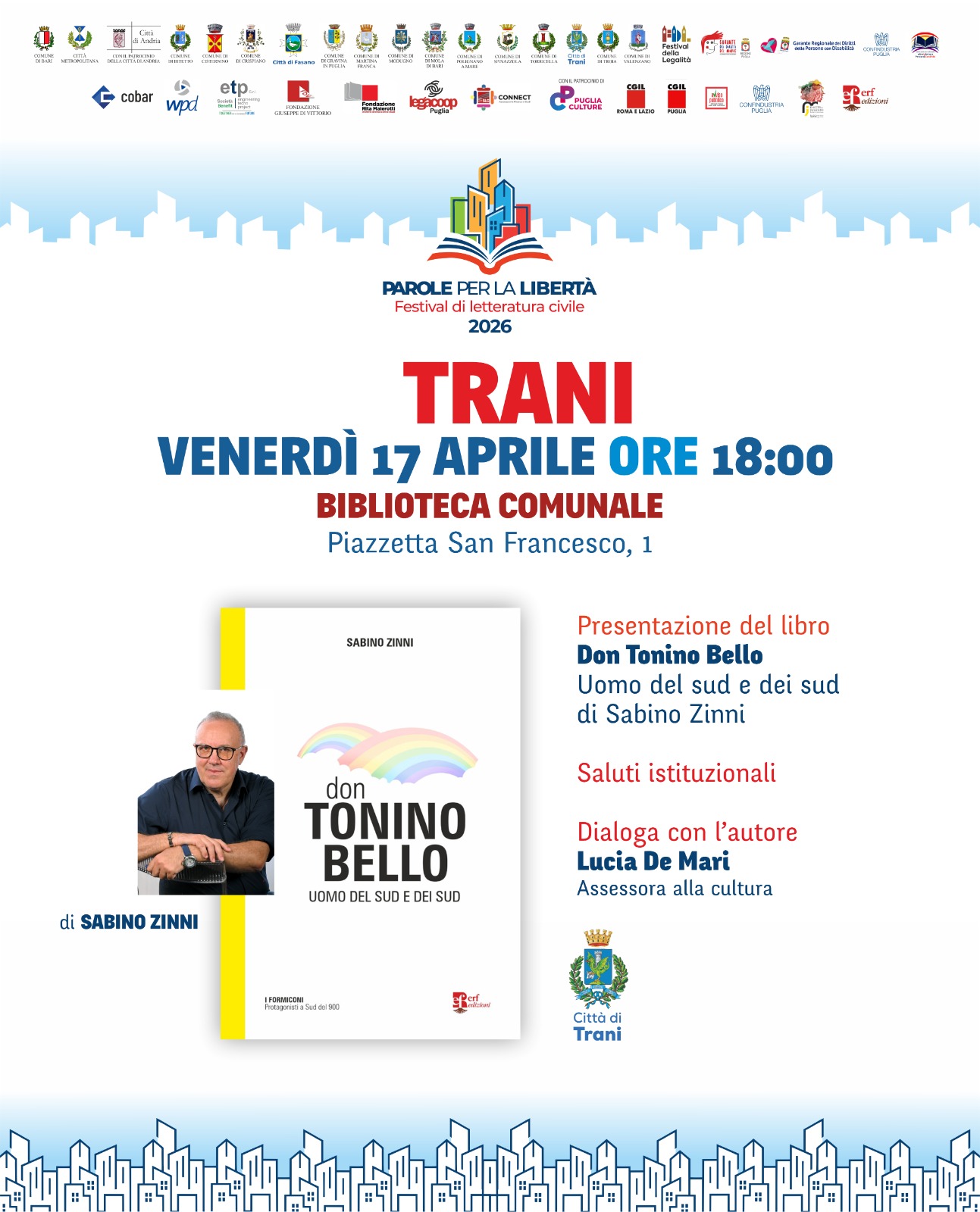 Presentazione del libro DON TONINO BELLO. UOMO DEL SUD E DEI SUD di Sabino Zinni