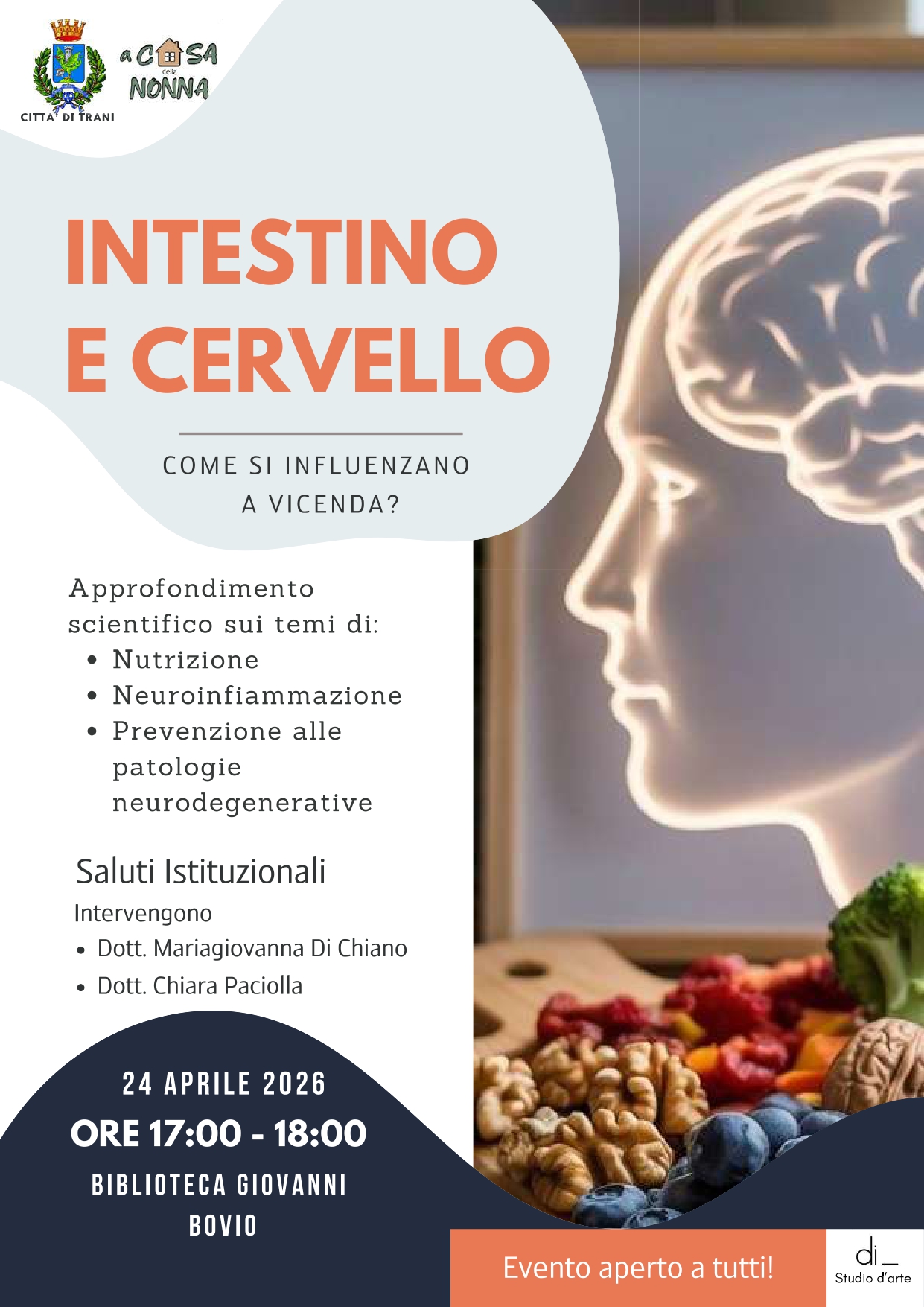 Incontro tematico su INTESTINO E CERVELLO: COME SI INFLUENZANO A VICENDA?