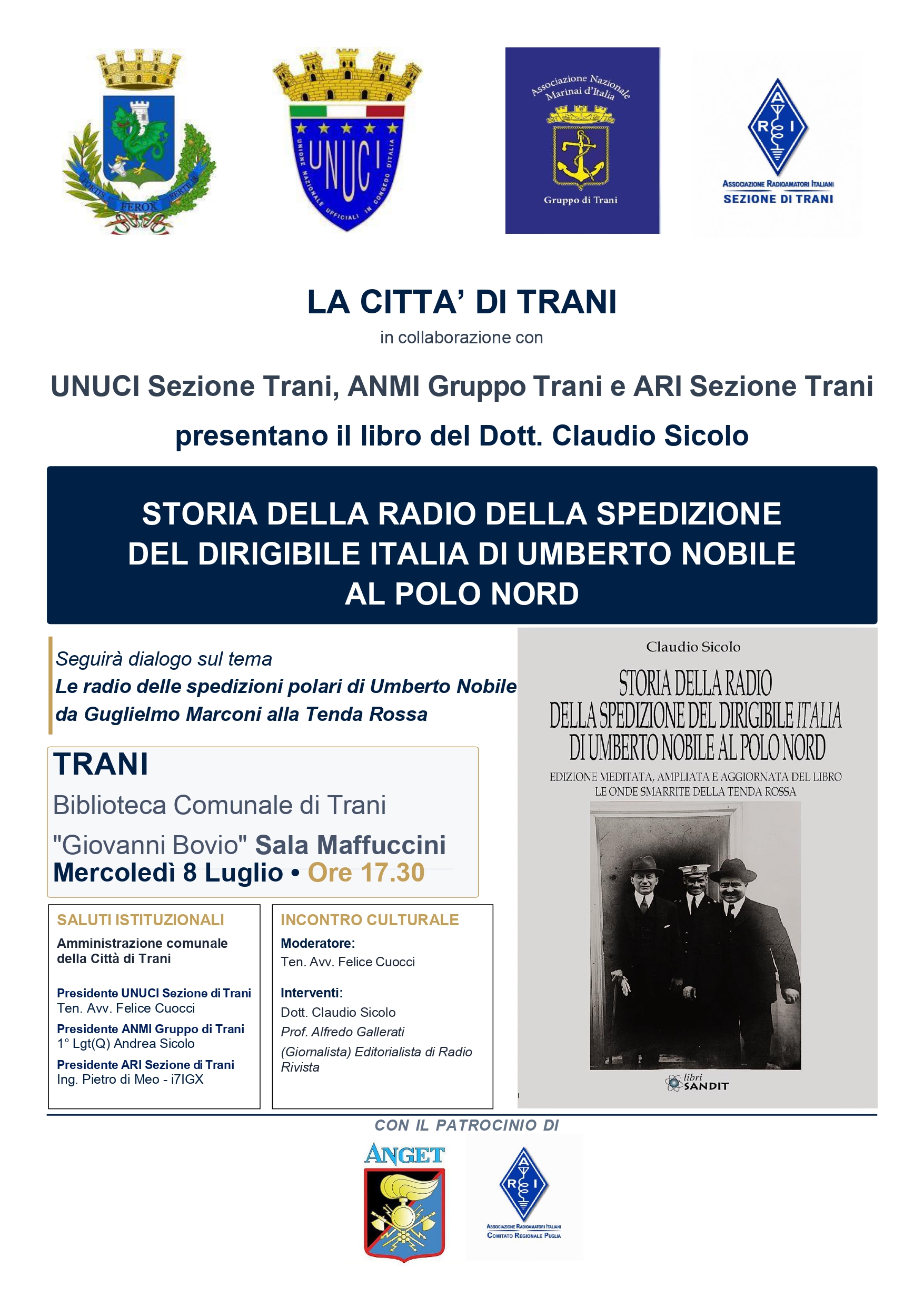 Presentazione del libro STORIA DELLA RADIO DELLA SPEDIZIONE DEL DIRIGIBILE ITALIA DI UMBERTO NOBILE